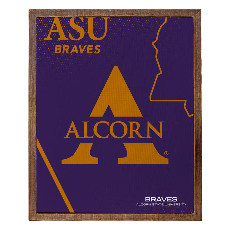 Alcorn State Braves Officially Licensed 8" x 10"-Inches Canvas Frame 