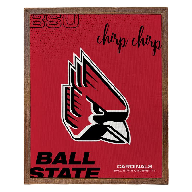 Ball State University Officially Licensed 8" x 10"-Inches Canvas Frame 