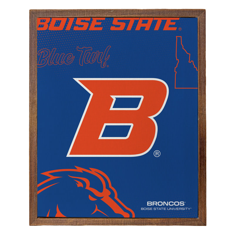 Boise State Broncos Officially Licensed 8" x 10"-Inches Canvas Frame 