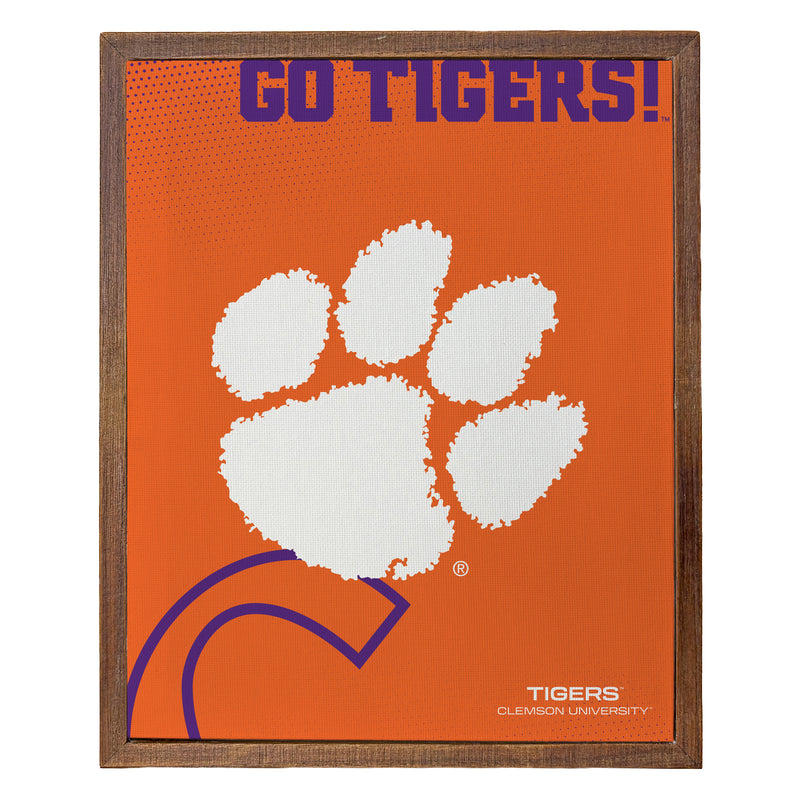 Clemson Tigers Officially Licensed 8" x 10"-Inches Canvas Frame 