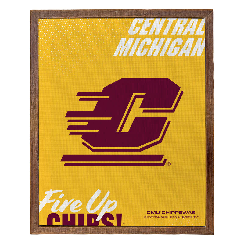Central Michigan University Officially Licensed 8" x 10"-Inches Canvas Frame 