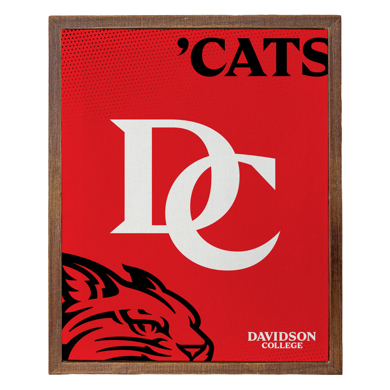 Davidson College Officially Licensed 8" x 10"-Inches Canvas Frame 