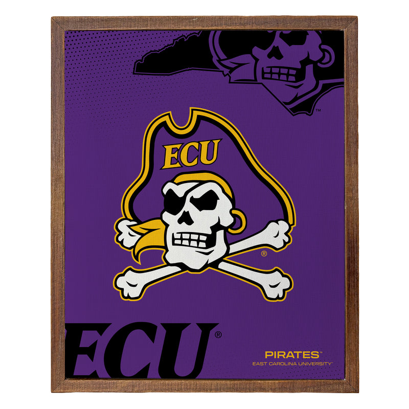 East Carolina Pirates Officially Licensed 8" x 10"-Inches Canvas Frame 