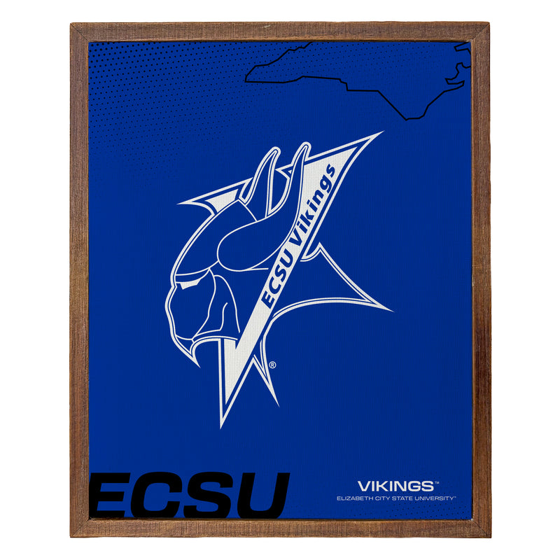 Elizabeth City State University Officially Licensed 8" x 10"-Inches Canvas Frame 