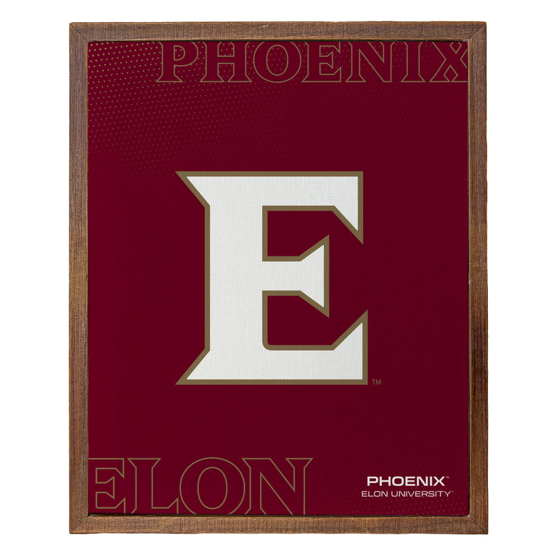 Elon University Officially Licensed 8" x 10"-Inches Canvas Frame 