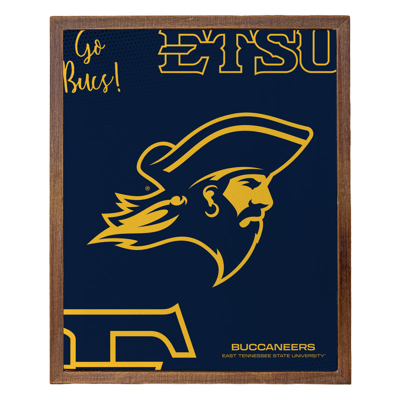 East Tennessee State University Officially Licensed 8" x 10"-Inches Canvas Frame 