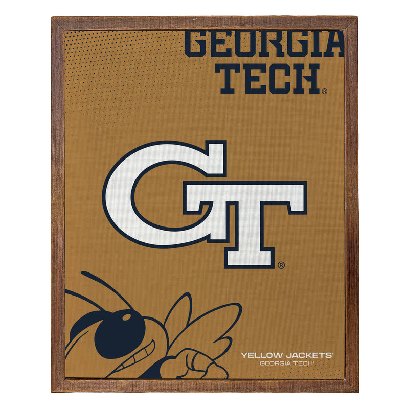 Georgia Tech Yellow Jackets Officially Licensed 8" x 10"-Inches Canvas Frame 