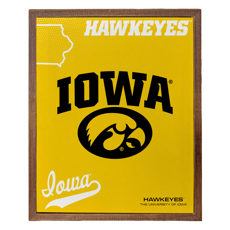 Iowa Hawkeyes Officially Licensed 8" x 10"-Inches Canvas Frame 