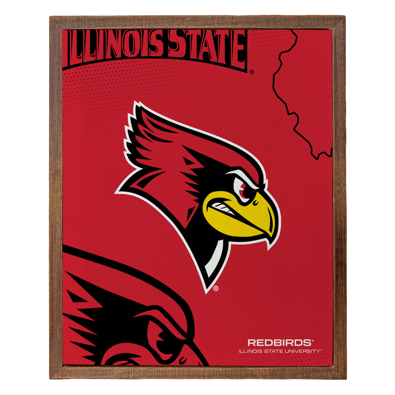 Illinois State Redbirds Officially Licensed 8" x 10"-Inches Canvas Frame 