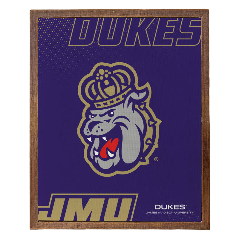 James Madison Dukes Officially Licensed 8" x 10"-Inches Canvas Frame 