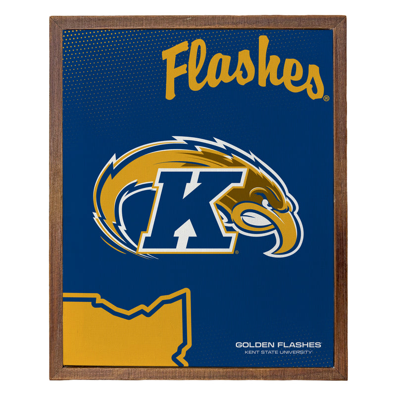 Kent State University Officially Licensed 8" x 10"-Inches Canvas Frame 