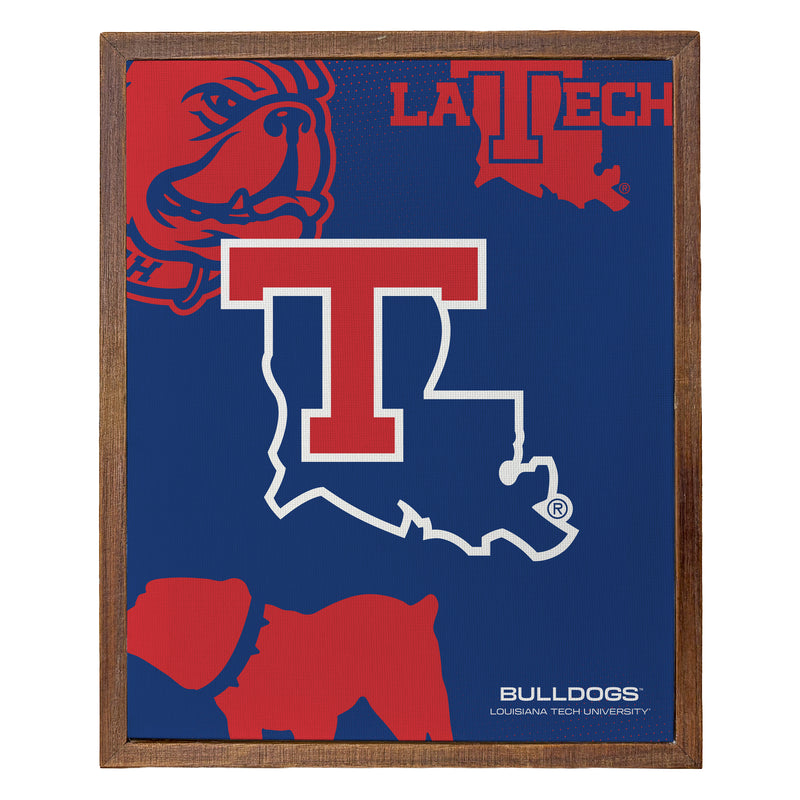 Louisiana Tech Bulldogs Officially Licensed 8" x 10"-Inches Canvas Frame 