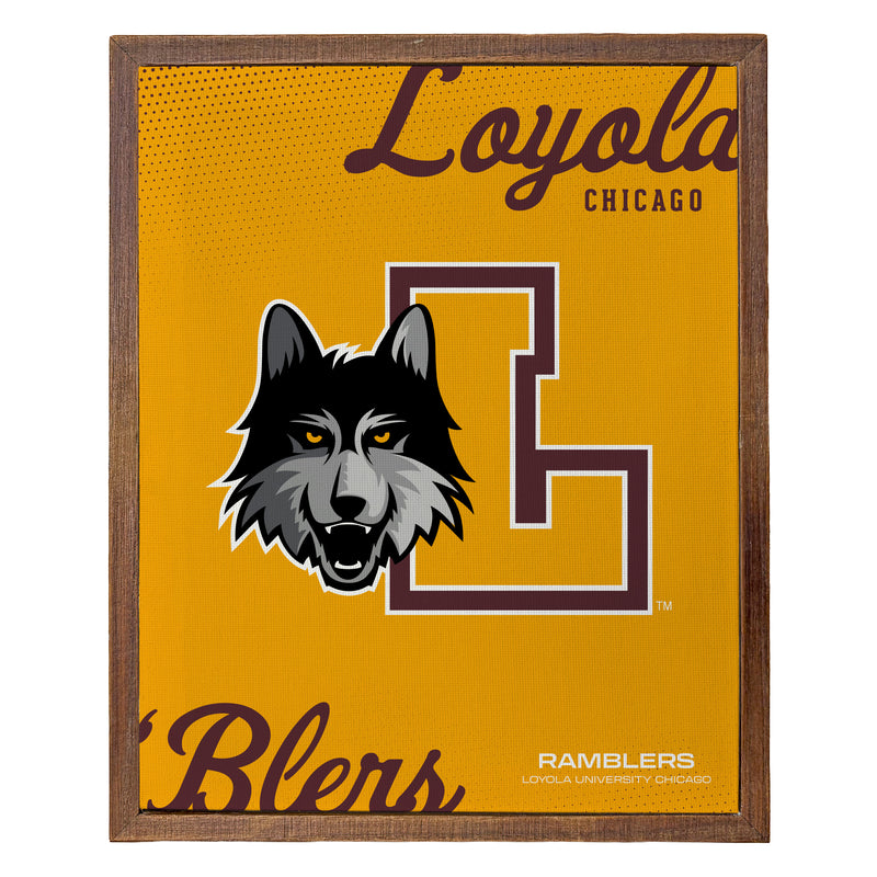 Loyola University Ramblers Officially Licensed 8" x 10"-Inches Canvas Frame 