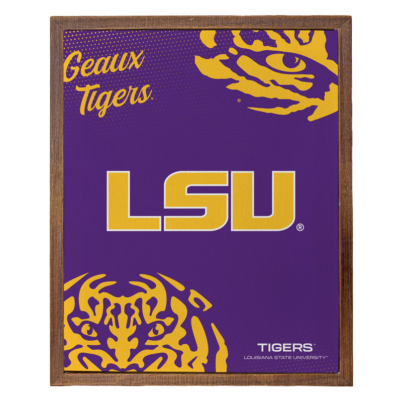 LSU Tigers Officially Licensed 8" x 10"-Inches Canvas Frame 
