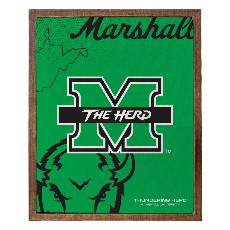 Marshall Thundering Herd Officially Licensed 8" x 10"-Inches Canvas Frame 