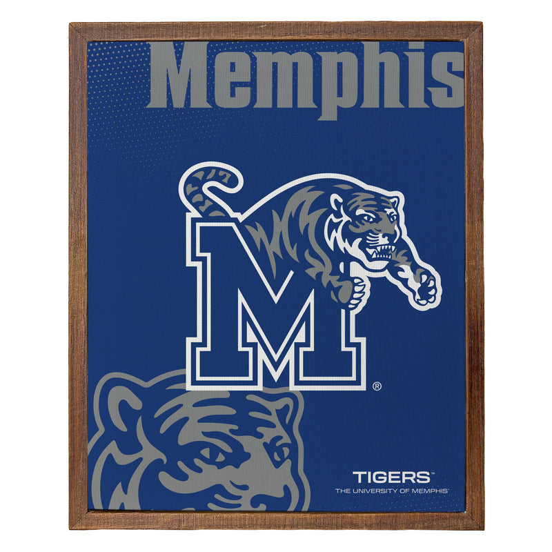 Memphis Tigers Officially Licensed 8" x 10"-Inches Canvas Frame 