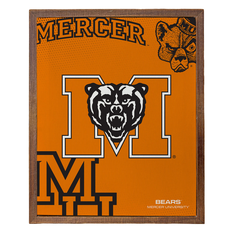 Mercer University Officially Licensed 8" x 10"-Inches Canvas Frame 