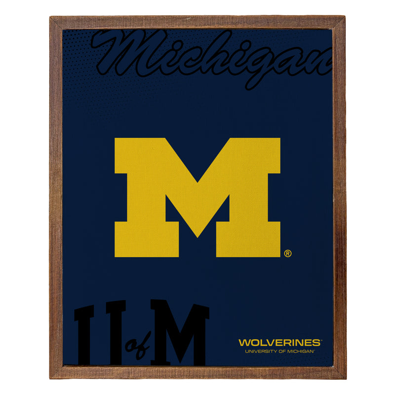 Michigan Wolverines Officially Licensed 8" x 10"-Inches Canvas Frame 