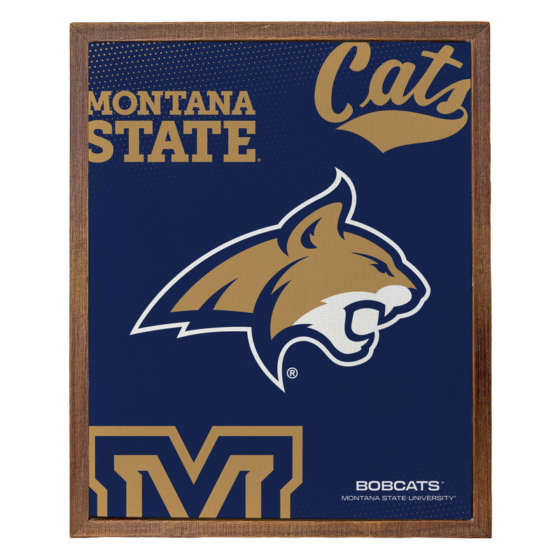 Montana State Bobcats Officially Licensed 8" x 10"-Inches Canvas Frame 