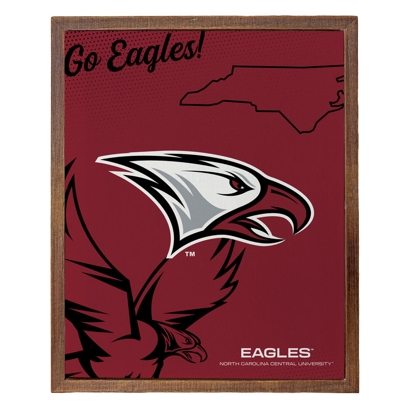 North Carolina Central Eagles Officially Licensed 8" x 10"-Inches Canvas Frame 