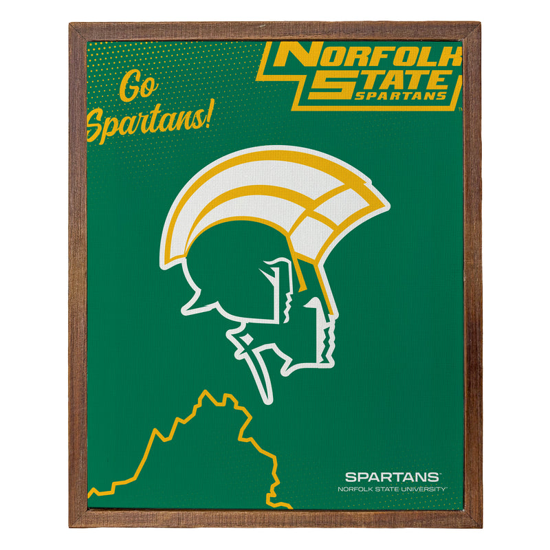 Norfolk State University Officially Licensed 8" x 10"-Inches Canvas Frame 