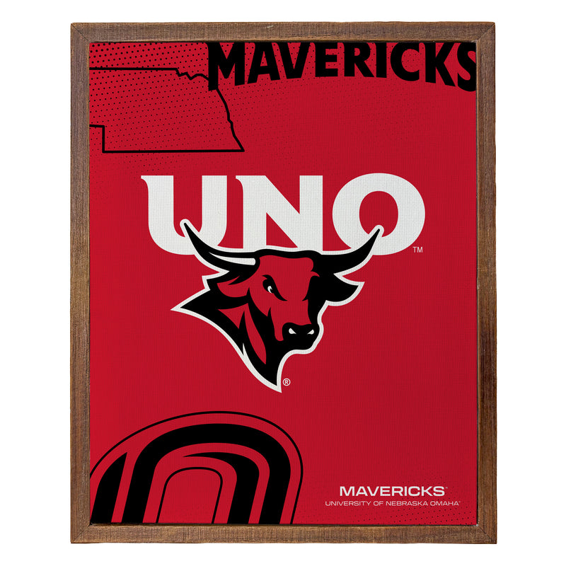 Nebraska at Omaha Officially Licensed 8" x 10"-Inches Canvas Frame 