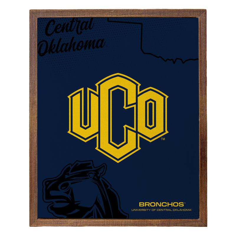 University of Central Oklahoma Bronchos Officially Licensed 8" x 10"-Inches Canvas Frame 