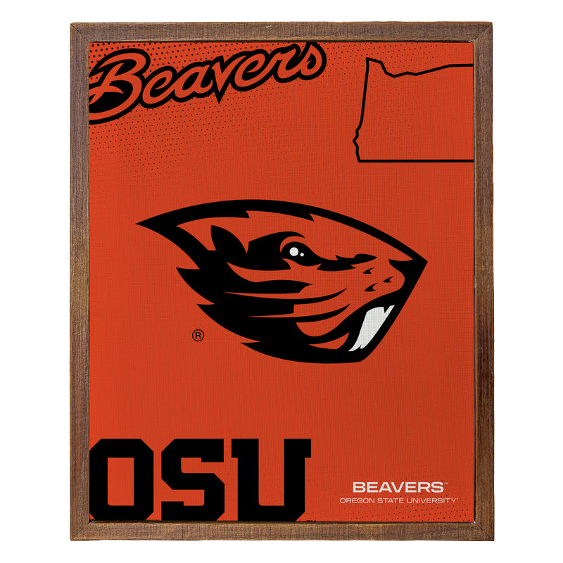 Oregon State Beavers Officially Licensed 8" x 10"-Inches Canvas Frame 