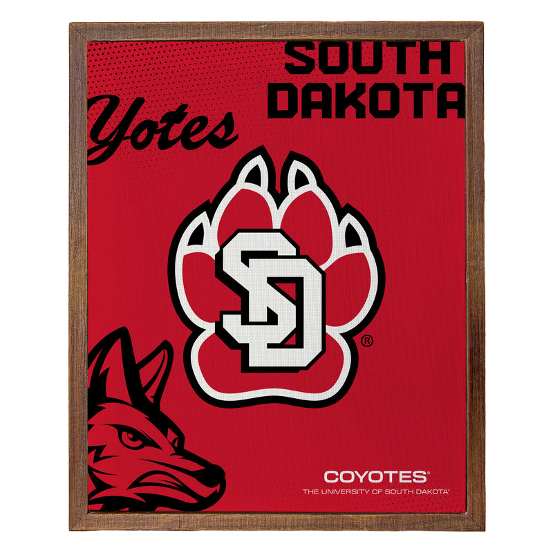 South Dakota Coyotes Officially Licensed 8" x 10"-Inches Canvas Frame 
