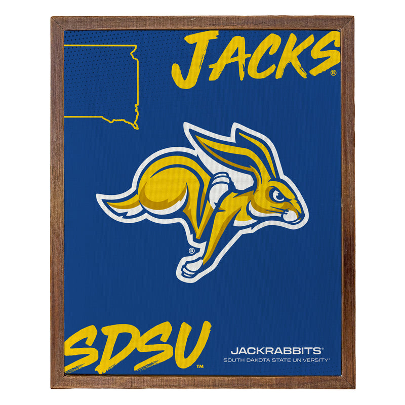 South Dakota State Jackrabbits Officially Licensed 8" x 10"-Inches Canvas Frame 