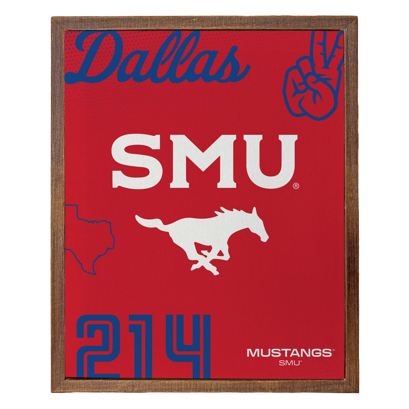 Southern Methodist University Officially Licensed 8" x 10"-Inches Canvas Frame 