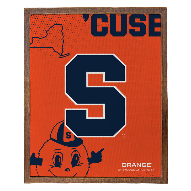 Syracuse Orange Officially Licensed 8" x 10"-Inches Canvas Frame 