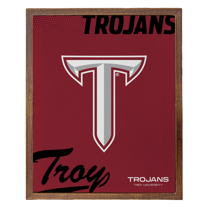 Troy University Officially Licensed 8" x 10"-Inches Canvas Frame 