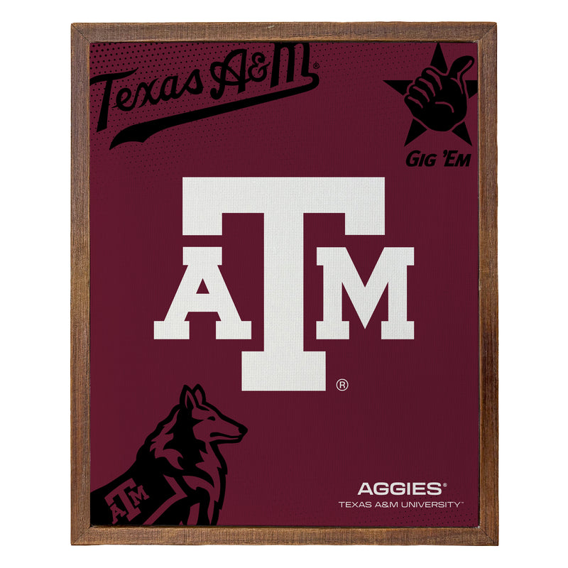 Texas A&M Aggies Officially Licensed 8" x 10"-Inches Canvas Frame 