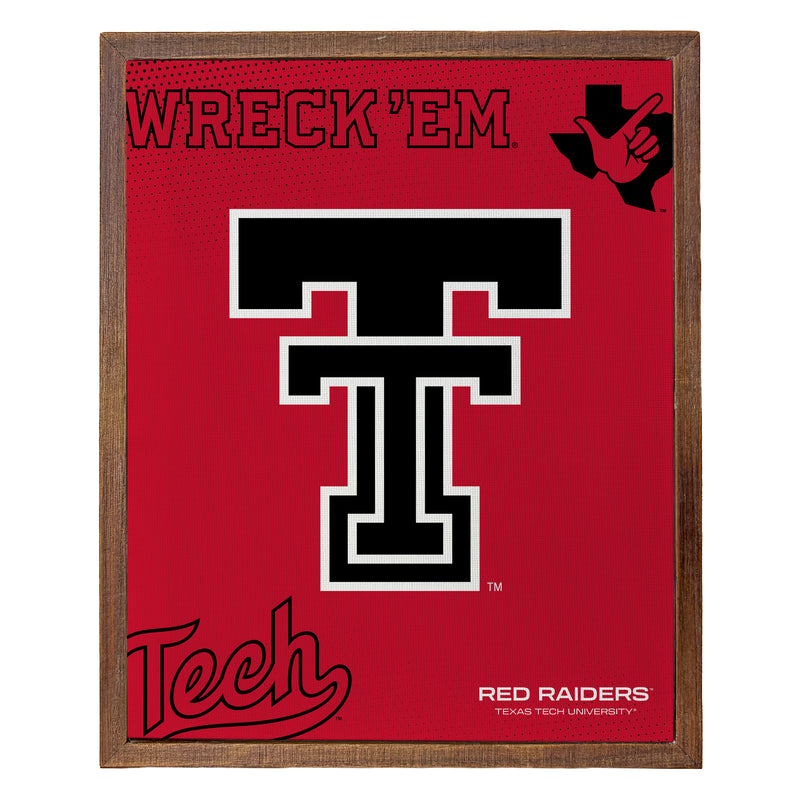 Texas Tech Red Raiders Officially Licensed 8" x 10"-Inches Canvas Frame 