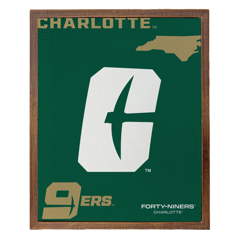 North Carolina Charlotte Forty-Niners Officially Licensed 8" x 10"-Inches Canvas Frame 