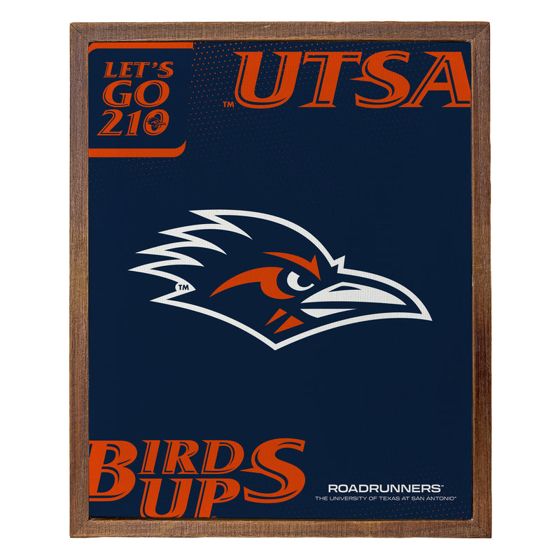 UTSA Roadrunners Officially Licensed 8" x 10"-Inches Canvas Frame 