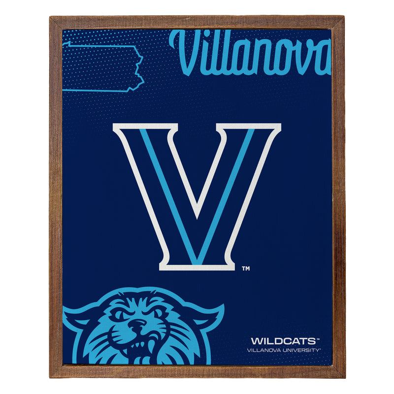 Villanova Wildcats Officially Licensed 8" x 10"-Inches Canvas Frame 