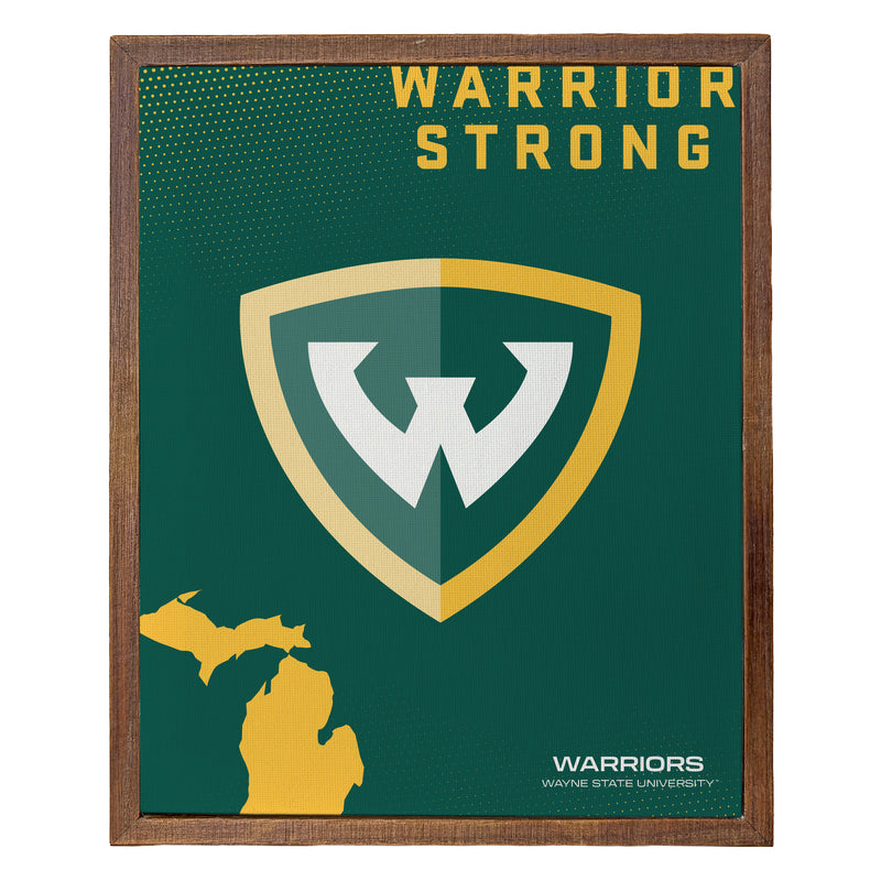 Wayne State Officially Licensed 8" x 10"-Inches Canvas Frame 