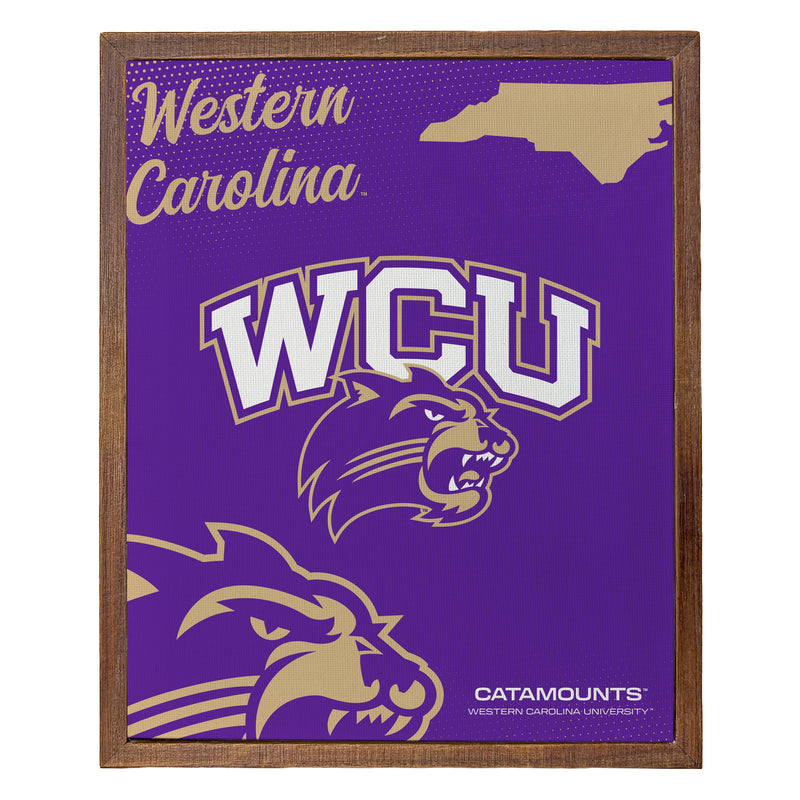 Western Carolina University Officially Licensed 8" x 10"-Inches Canvas Frame 