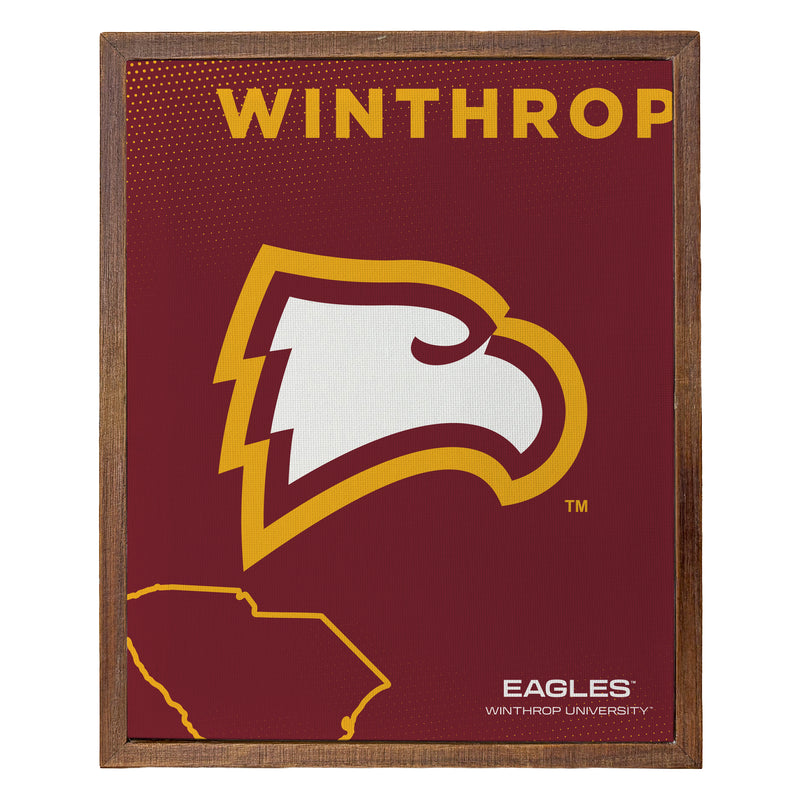Winthrop University Officially Licensed 8" x 10"-Inches Canvas Frame 