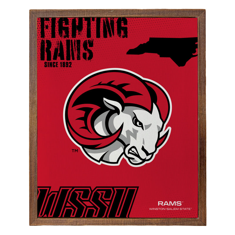 Winston-Salem State Officially Licensed 8" x 10"-Inches Canvas Frame 