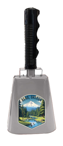 Bend Oregon Design B Souvenir Destination Cowbell 