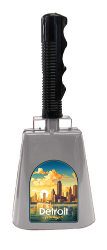 Detroit Michigan Design B Souvenir Destination Cowbell 