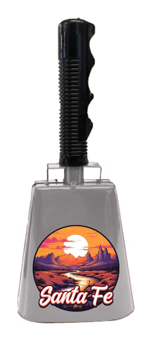 Santa Fe New Mexico Design B Souvenir Destination Cowbell 