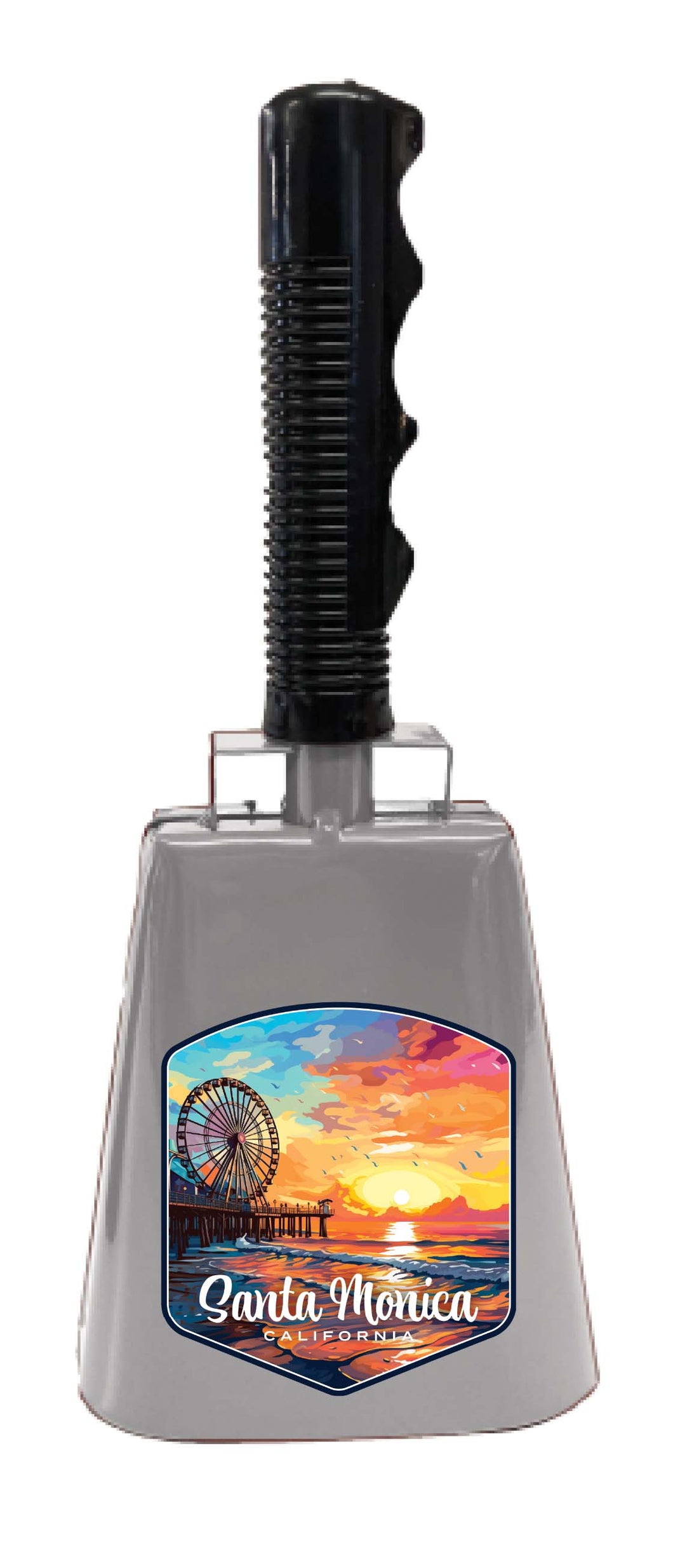 Santa Monica California Design A Souvenir Destination Cowbell 
