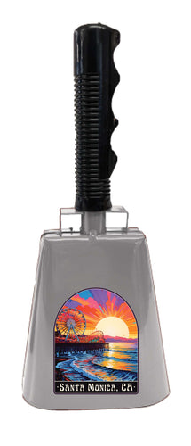Santa Monica California Design B Souvenir Destination Cowbell 