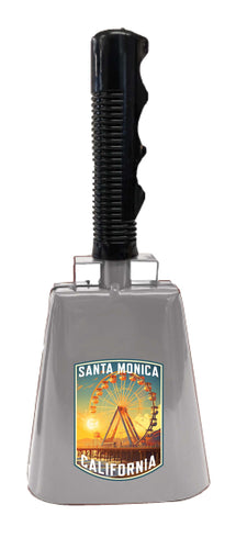 Santa Monica California Design C Souvenir Destination Cowbell 
