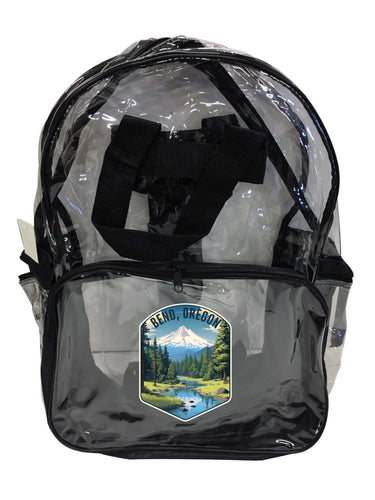 Bend Oregon Design B Souvenir Clear View Backpack 
