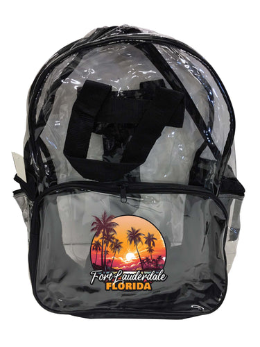 Fort Lauderdale Florida Design A Souvenir Clear View Backpack 